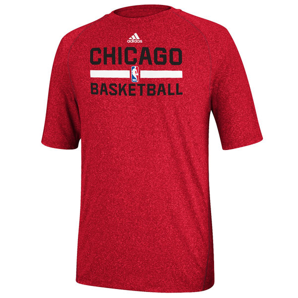 NBA Men adidas Chicago Bulls Red Practice Performance TShirt